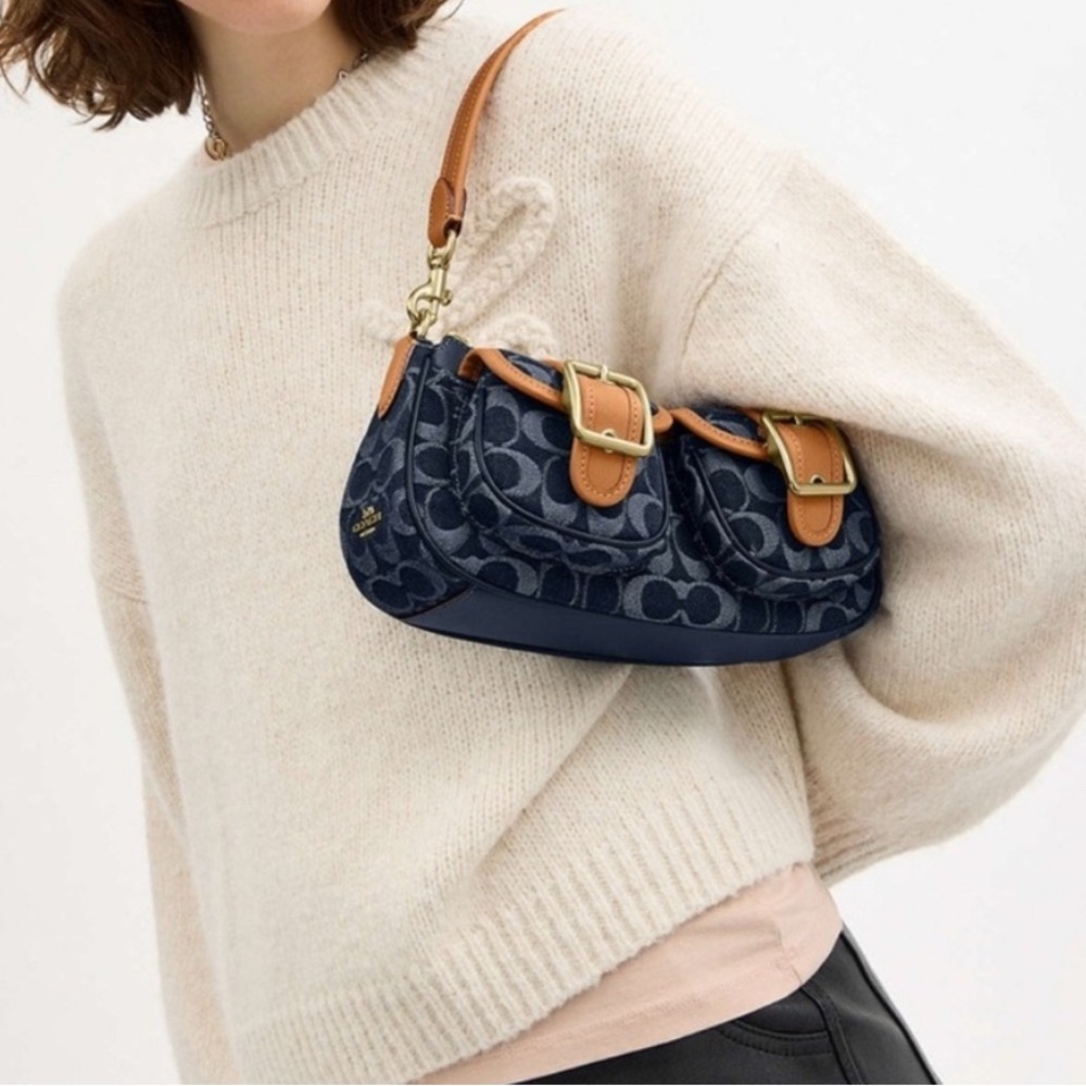New Coach Ashton Bag In Signature Denim - Picture 3 of 9